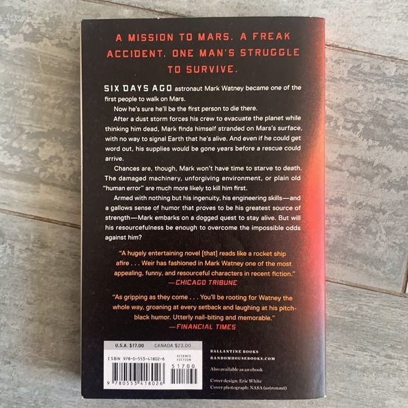 The Martian Andy Weir Book A Novel - Picture 5 of 8